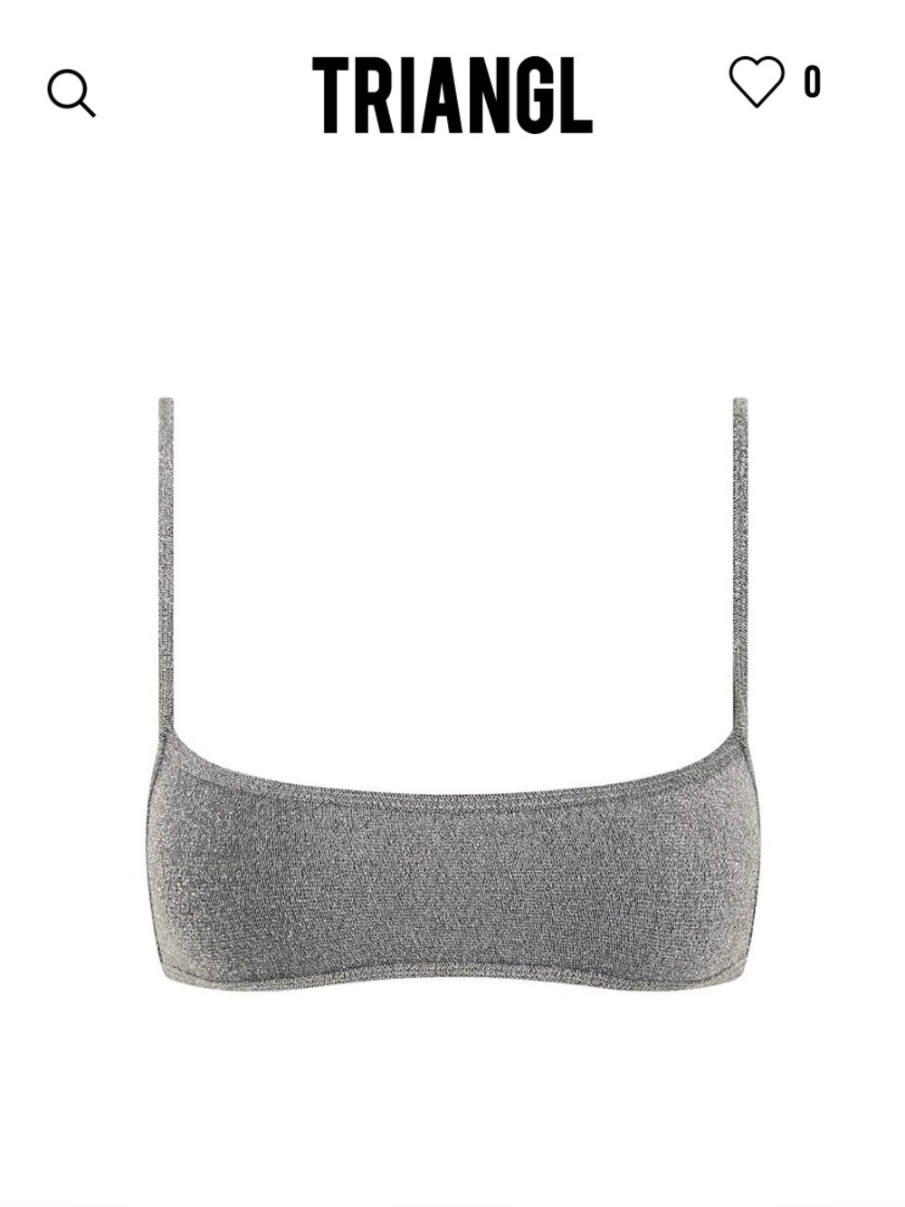 TRIANGL MIMA SILVER SPARKLE  top